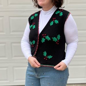 Vintage Christmas Vest | Faith Mountain Company Size XL